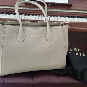 Honoré Cloe Taupe Calfskin Leather Handbag